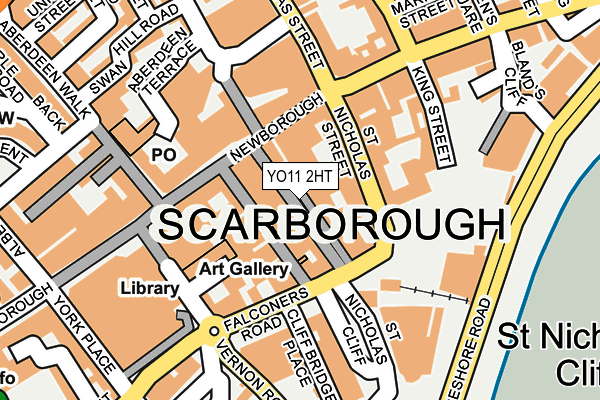 YO11 2HT map - OS OpenMap – Local (Ordnance Survey)