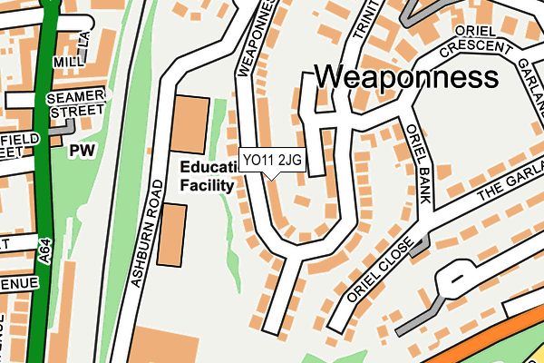 YO11 2JG map - OS OpenMap – Local (Ordnance Survey)