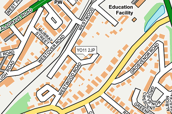 YO11 2JP map - OS OpenMap – Local (Ordnance Survey)