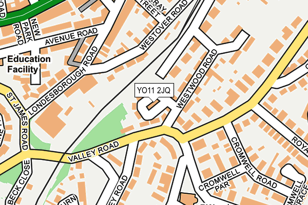 YO11 2JQ map - OS OpenMap – Local (Ordnance Survey)