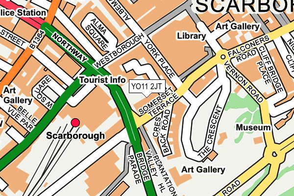 YO11 2JT map - OS OpenMap – Local (Ordnance Survey)