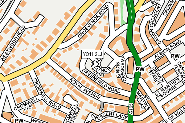 YO11 2LJ map - OS OpenMap – Local (Ordnance Survey)