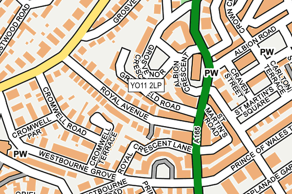 YO11 2LP map - OS OpenMap – Local (Ordnance Survey)
