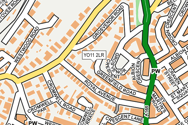 YO11 2LR map - OS OpenMap – Local (Ordnance Survey)