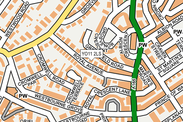 YO11 2LS map - OS OpenMap – Local (Ordnance Survey)