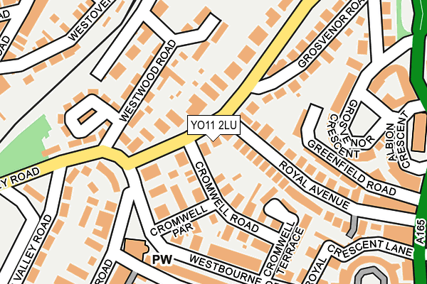 YO11 2LU map - OS OpenMap – Local (Ordnance Survey)