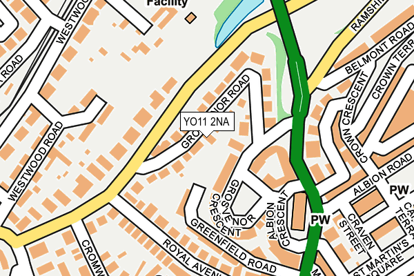 YO11 2NA map - OS OpenMap – Local (Ordnance Survey)
