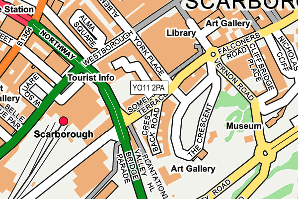 YO11 2PA map - OS OpenMap – Local (Ordnance Survey)