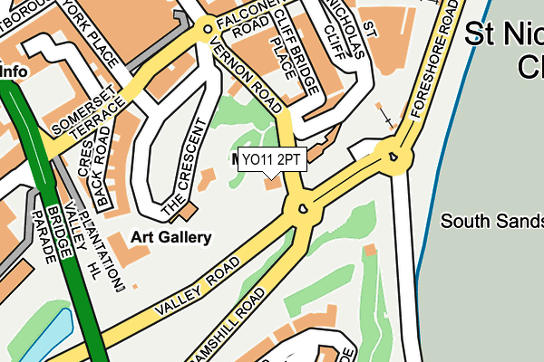 YO11 2PT map - OS OpenMap – Local (Ordnance Survey)