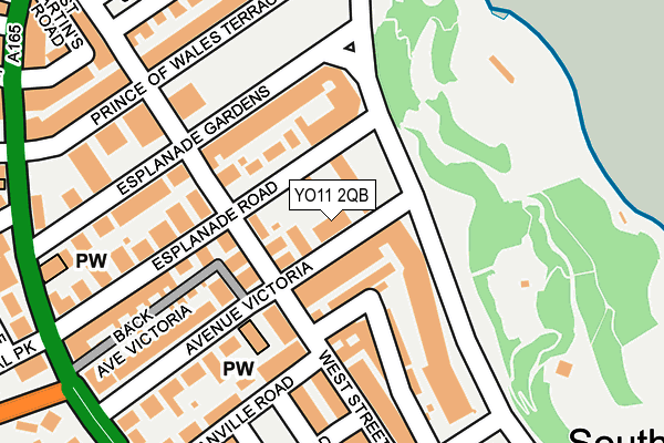 YO11 2QB map - OS OpenMap – Local (Ordnance Survey)