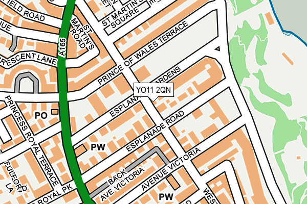 YO11 2QN map - OS OpenMap – Local (Ordnance Survey)