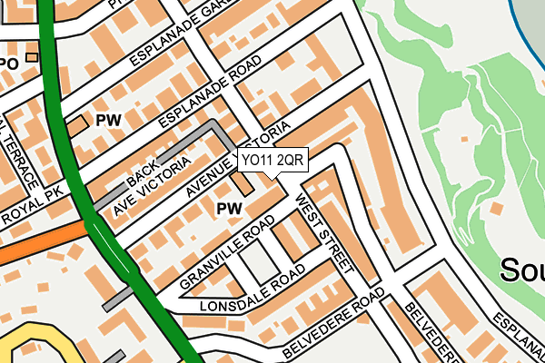 YO11 2QR map - OS OpenMap – Local (Ordnance Survey)