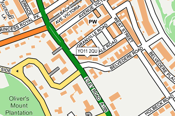 YO11 2QU map - OS OpenMap – Local (Ordnance Survey)