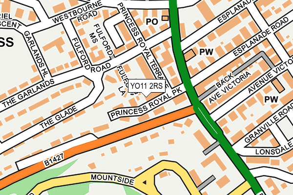 YO11 2RS map - OS OpenMap – Local (Ordnance Survey)