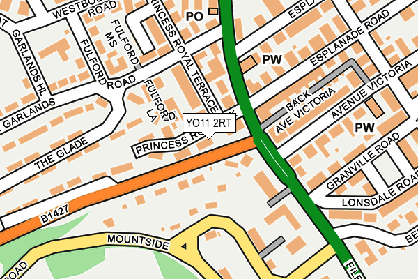 YO11 2RT map - OS OpenMap – Local (Ordnance Survey)