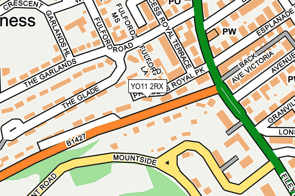 YO11 2RX map - OS OpenMap – Local (Ordnance Survey)