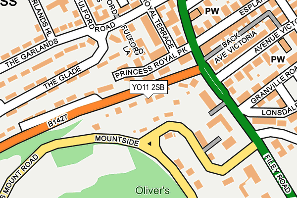YO11 2SB map - OS OpenMap – Local (Ordnance Survey)
