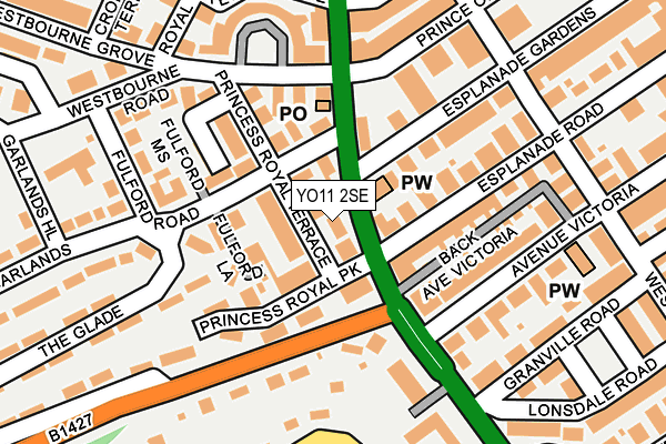 YO11 2SE map - OS OpenMap – Local (Ordnance Survey)