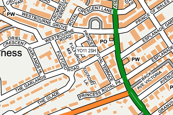 YO11 2SH map - OS OpenMap – Local (Ordnance Survey)
