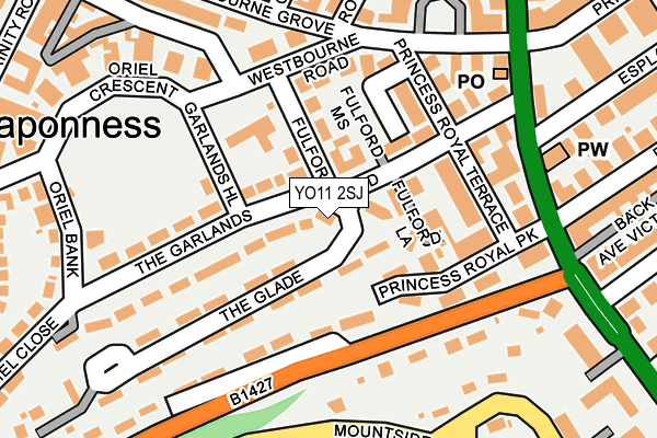 YO11 2SJ map - OS OpenMap – Local (Ordnance Survey)