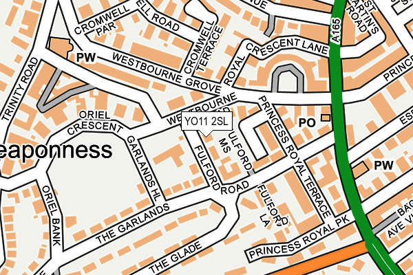 YO11 2SL map - OS OpenMap – Local (Ordnance Survey)