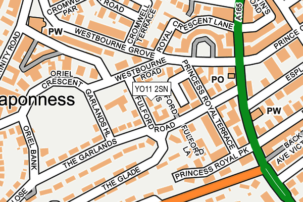 YO11 2SN map - OS OpenMap – Local (Ordnance Survey)