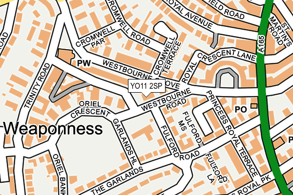 YO11 2SP map - OS OpenMap – Local (Ordnance Survey)