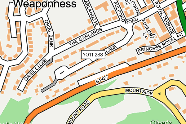 YO11 2SS map - OS OpenMap – Local (Ordnance Survey)