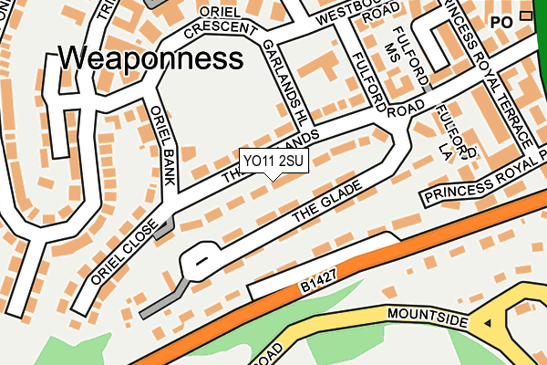 YO11 2SU map - OS OpenMap – Local (Ordnance Survey)