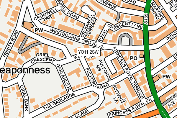 YO11 2SW map - OS OpenMap – Local (Ordnance Survey)