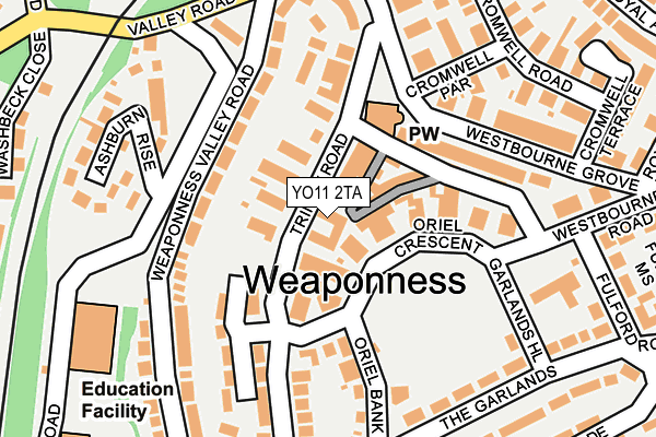 YO11 2TA map - OS OpenMap – Local (Ordnance Survey)