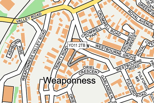YO11 2TB map - OS OpenMap – Local (Ordnance Survey)