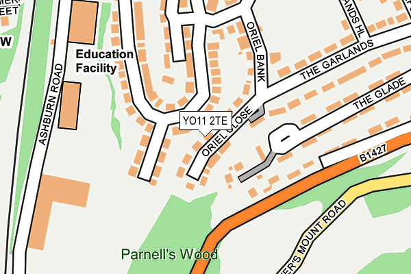 YO11 2TE map - OS OpenMap – Local (Ordnance Survey)