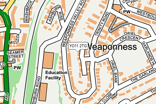 YO11 2TG map - OS OpenMap – Local (Ordnance Survey)