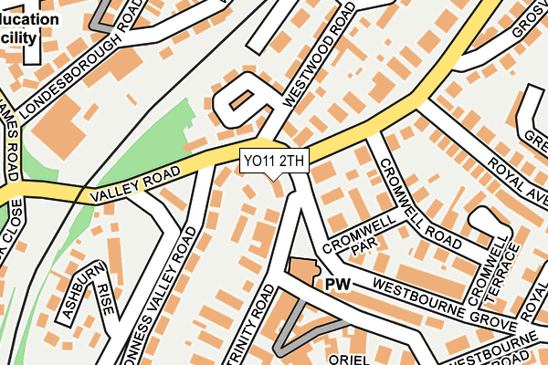 YO11 2TH map - OS OpenMap – Local (Ordnance Survey)