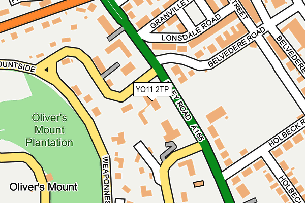 YO11 2TP map - OS OpenMap – Local (Ordnance Survey)