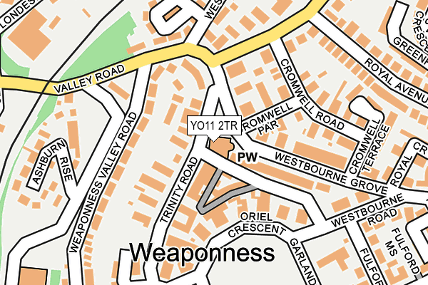 YO11 2TR map - OS OpenMap – Local (Ordnance Survey)