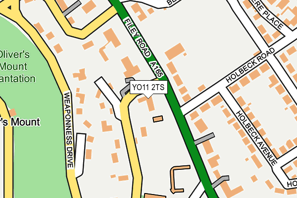 YO11 2TS map - OS OpenMap – Local (Ordnance Survey)