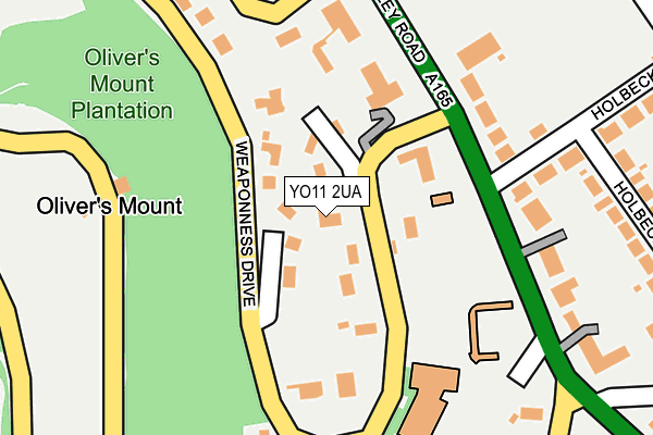 YO11 2UA map - OS OpenMap – Local (Ordnance Survey)