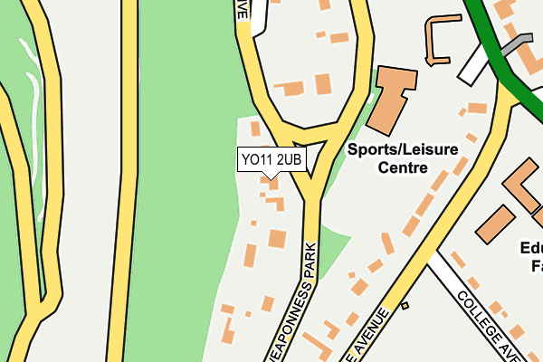 YO11 2UB map - OS OpenMap – Local (Ordnance Survey)