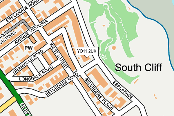 YO11 2UX map - OS OpenMap – Local (Ordnance Survey)