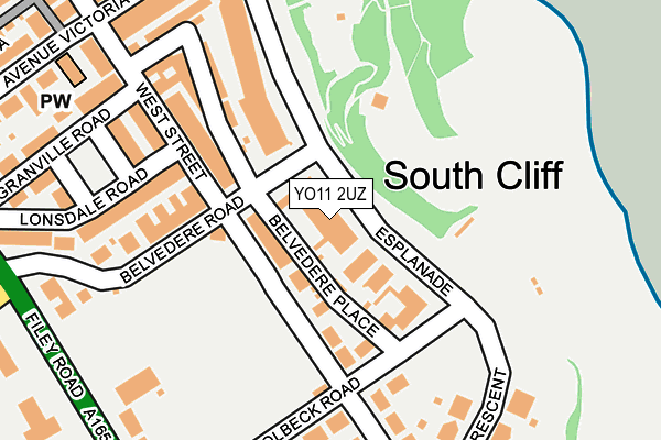 YO11 2UZ map - OS OpenMap – Local (Ordnance Survey)