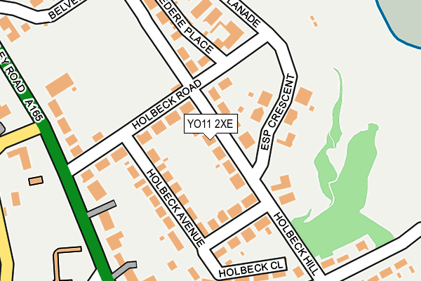 YO11 2XE map - OS OpenMap – Local (Ordnance Survey)