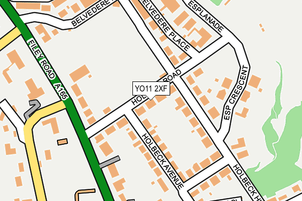YO11 2XF map - OS OpenMap – Local (Ordnance Survey)