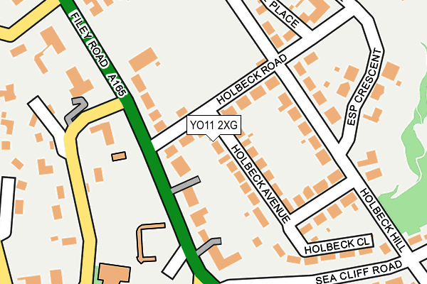 YO11 2XG map - OS OpenMap – Local (Ordnance Survey)