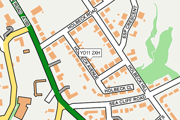 YO11 2XH map - OS OpenMap – Local (Ordnance Survey)