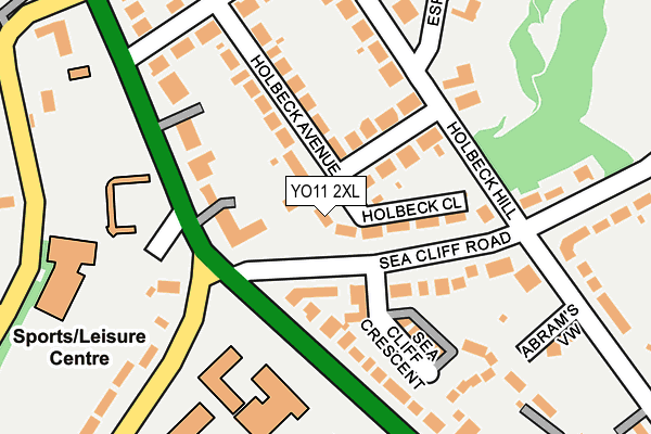 YO11 2XL map - OS OpenMap – Local (Ordnance Survey)