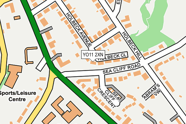 YO11 2XN map - OS OpenMap – Local (Ordnance Survey)