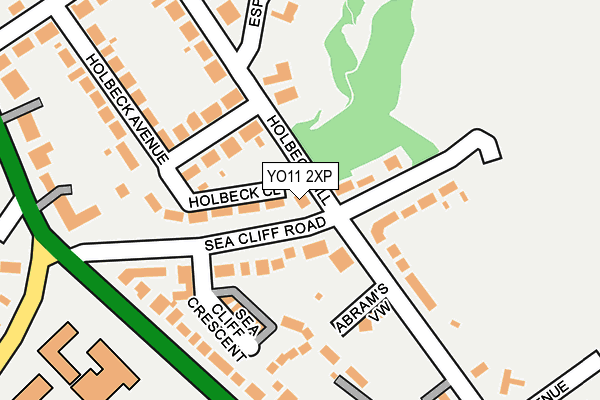 YO11 2XP map - OS OpenMap – Local (Ordnance Survey)