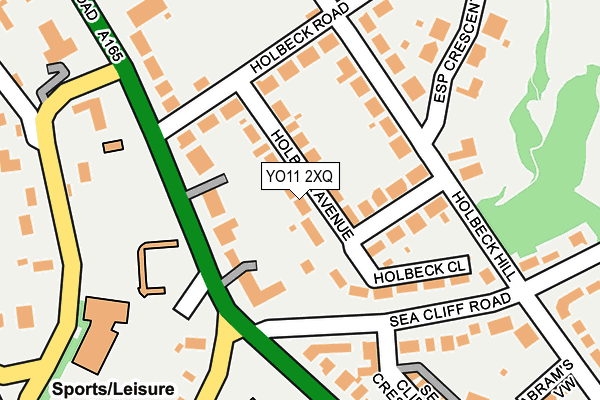 YO11 2XQ map - OS OpenMap – Local (Ordnance Survey)